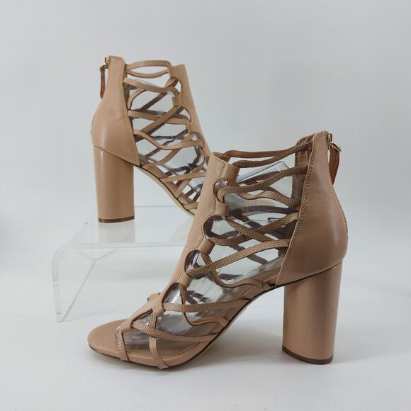 Aldo Astodia Rugby Tan women's Strappy Block Heels Sandals Size 8 B - Picture 12 of 16